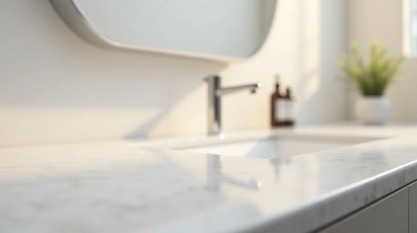 Meuble salle de bain effet marbre : un choix inattendu pour le style moderne