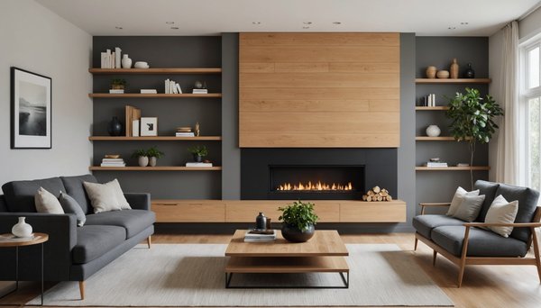 Cheminée murale : comment habiller un grand mur vide sans surcharger la déco